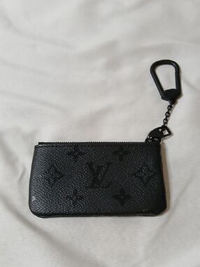 Louis Vuitton Black Leather Zip Pouch